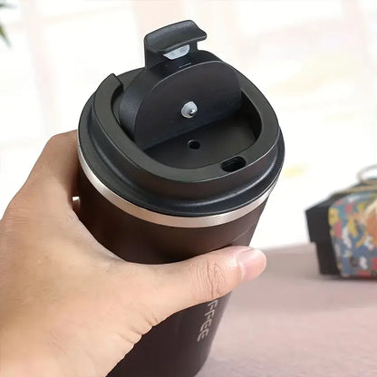1pc 510ml/17.25oz Stainless Steel Coffee Bottle With Temperature Display, Reusable Vacuum Insulated Coffee Cup, Portable For Office, Outdoor Sports, Fitness, Travel